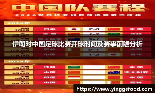 bwin必赢伊朗对中国足球比赛开球时间及赛事前瞻分析